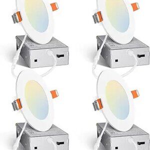 Bundle of 4 - 4 in Recessed Lights 5000k 750 lumens